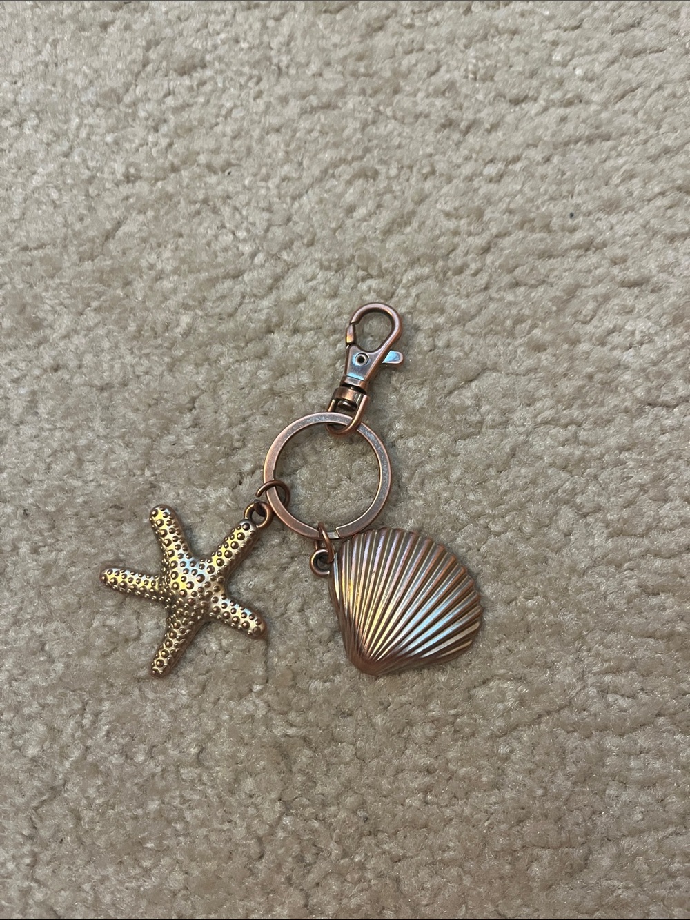J crew Seashell & Starfish Keychain bag Charm